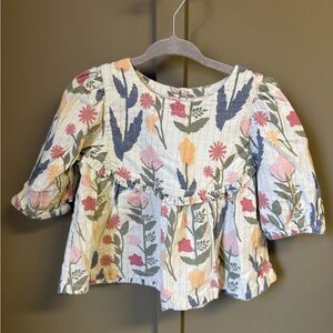 Pink Chicken Floral Kids Top size 3Y